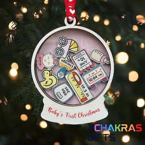 Christmas Ornaments For Baby, Babys First Christmas Ornament, Baby Ornament Announcement, Personalized Baby Ornaments Christmas