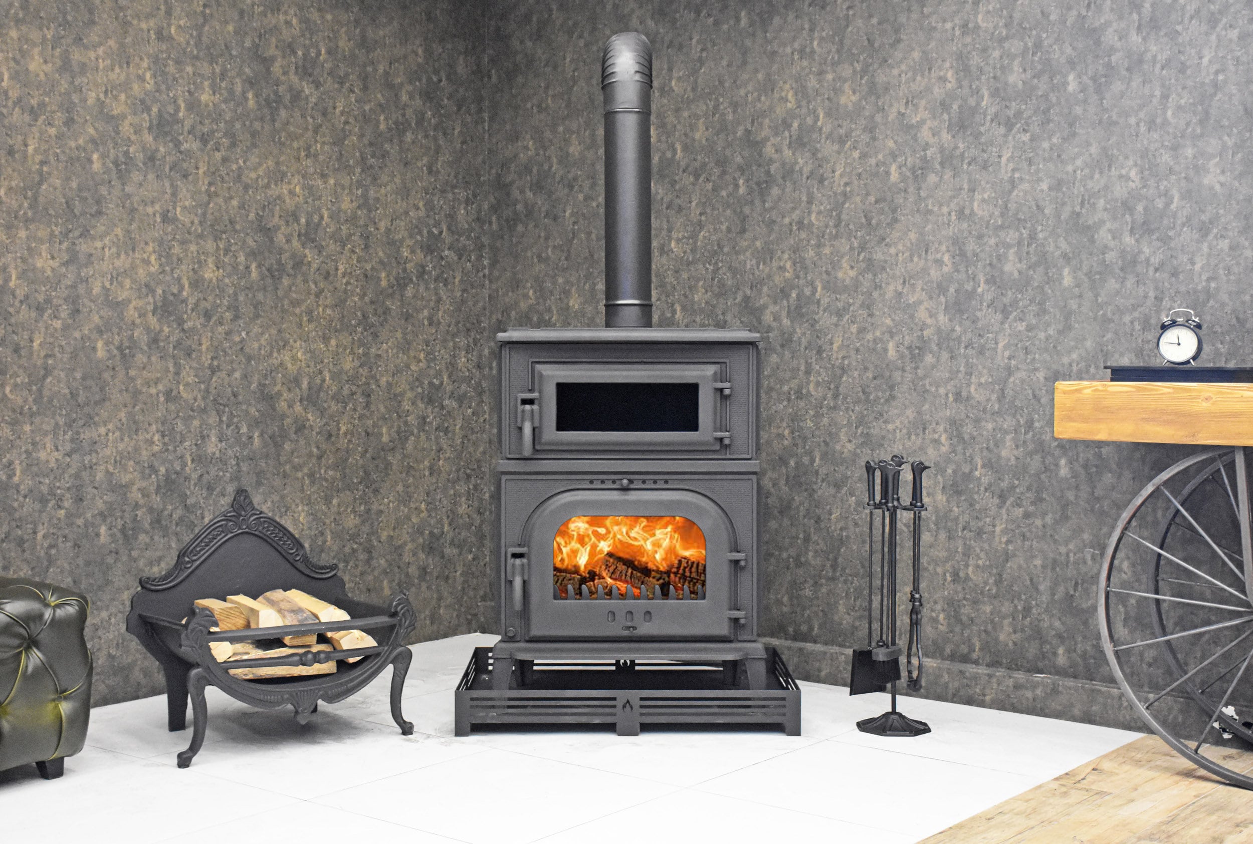 Preston Model Cast Iron 15KW Wood Burning Stove Big Wood Etsy