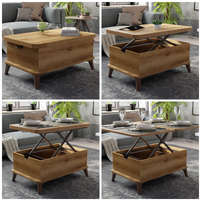 Magic Walnut Extendable Coffee Dining Table Lift Top Table Etsy UK