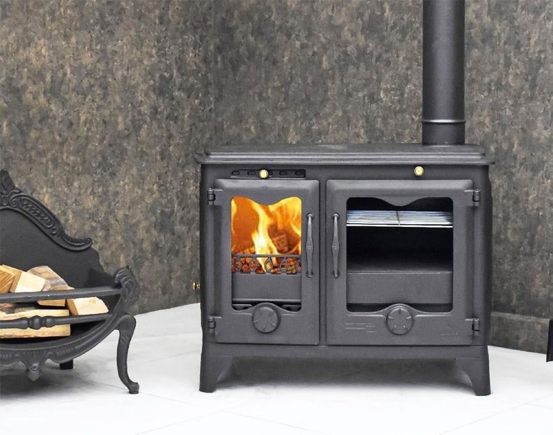 Cast Iron 15kw Wood Burning Stove With Ovencooking Etsy UK
