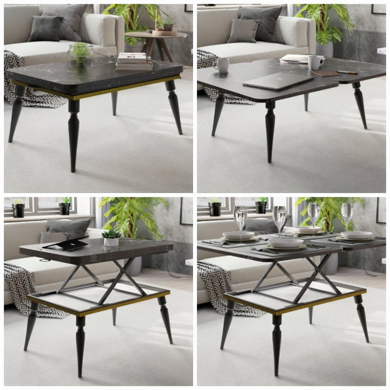 Magic Marble Exclusive Extendable Coffee Dining Table 4 In Canada Magic Marble Exclusive Extendable, Adjustable Height Coffee Table Canada