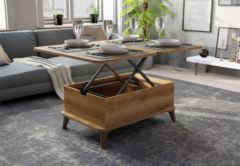 Magic Walnut Extendable Coffee / Dining Table Lift Top Table Etsy UK