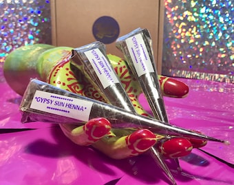 3 Fresh Henna Cones - All Natural Henna Paste