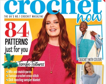 Crochet Now 84 patrones incluyen envoltura tejida y manta de especias: número 106, revista 2024, la revista más vendida del Reino Unido - Versión PDF Descarga instantánea