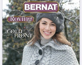 Bernat Roving Cold Front Magazine - 7 Knitting Project Includes Pattern - Best Knitting DIY Pattern-  Instant Download PDF Version