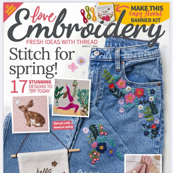 Love Embroidery issue 51, 2024 - PDF Magazine Issue - Best Seller embroidery  Magazine -PDF Version Instant Download- Weekly Magazines