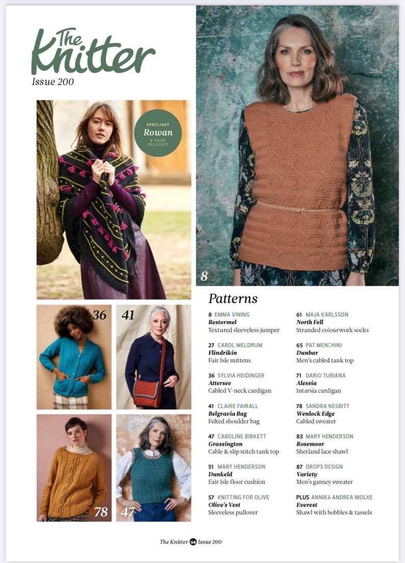 The Knitter – Issue 200, 2024 Magazine Issue - Best Seller Knitting Magazine -PDF Version Instant Download- Weekly Magazines