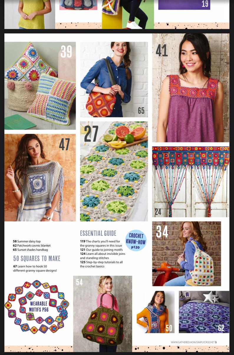 Granny Square Collection  86 Patterns – 16 July 2021  - Art & Craft Magazine- Instant Download PDF Version