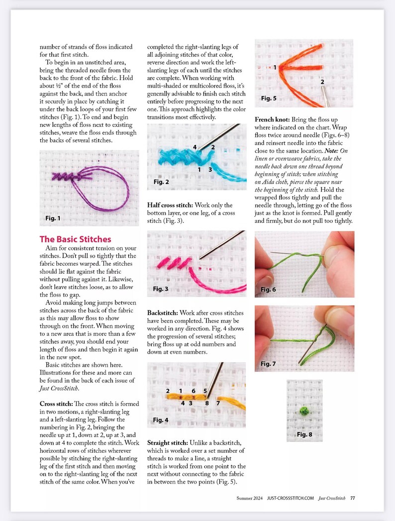 Just CrossStitch – Summer 2024- 29 Projects for Cross Stitch- Best Seller Cross Stitch Magazine-  Instant Download PDF Version