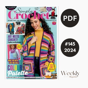 Simply Crochet 145 Ausgabe 2024 Bestseller-Magazin PDF Version Sofort-Download Bild 1