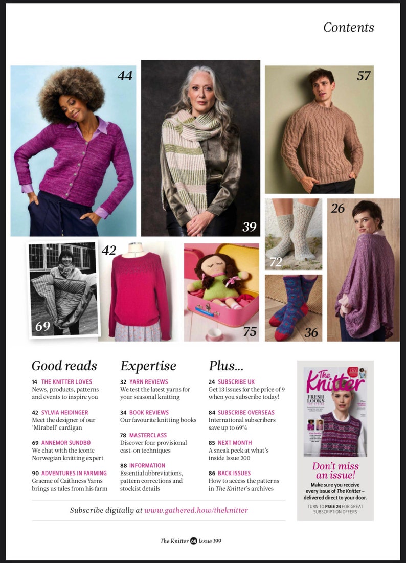The Knitter – Issue 199, 2024 Magazine Issue - Best Seller Knitting Magazine -PDF Version Instant Download- Weekly Magazines