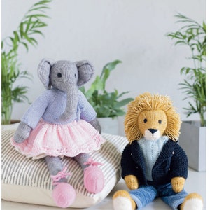 Knitted Wild Animal Friends - Over 40 Knitting Patterns for wild animal dolls and cloths- Instant Download PDF Version