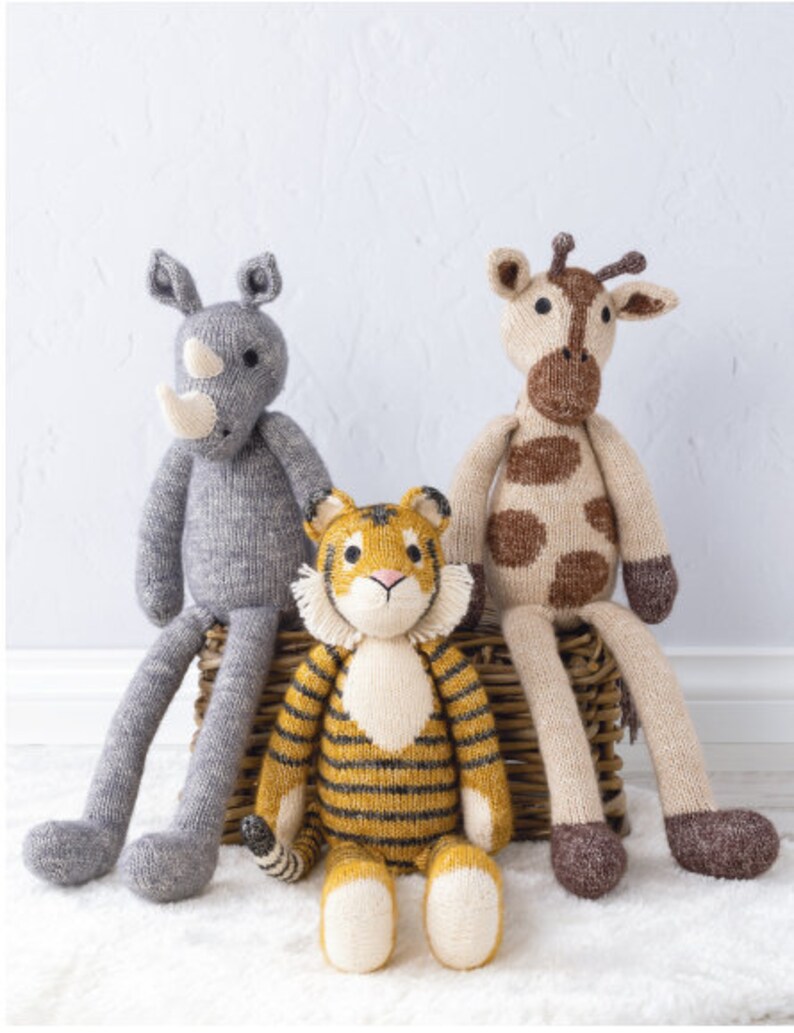 Knitted Wild Animal Friends - Over 40 Knitting Patterns for wild animal dolls and cloths- Instant Download PDF Version