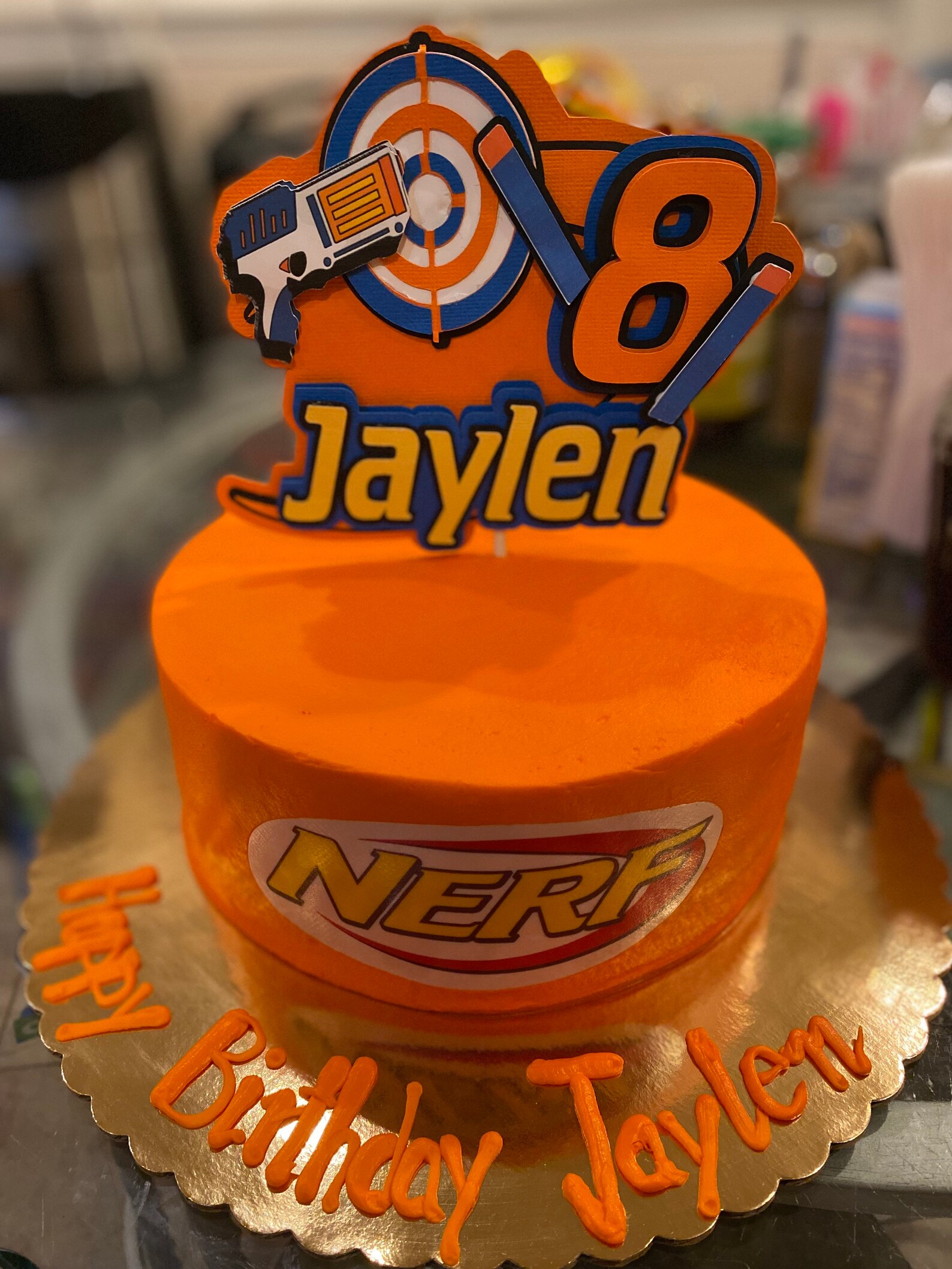 NERF Inspired Themed 3D Cake Topper Party Decorations Etsy