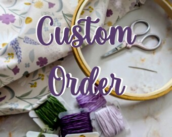 Pedido personalizado, bordado a mano, información para bebés