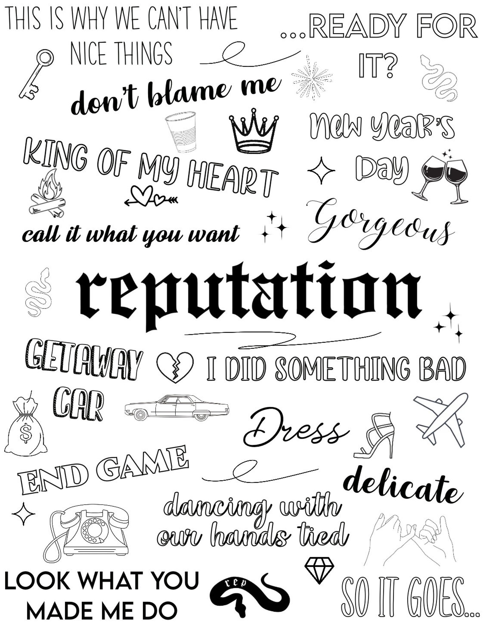 Taylor Swift Lyric Coloring Pages Coloring Pages