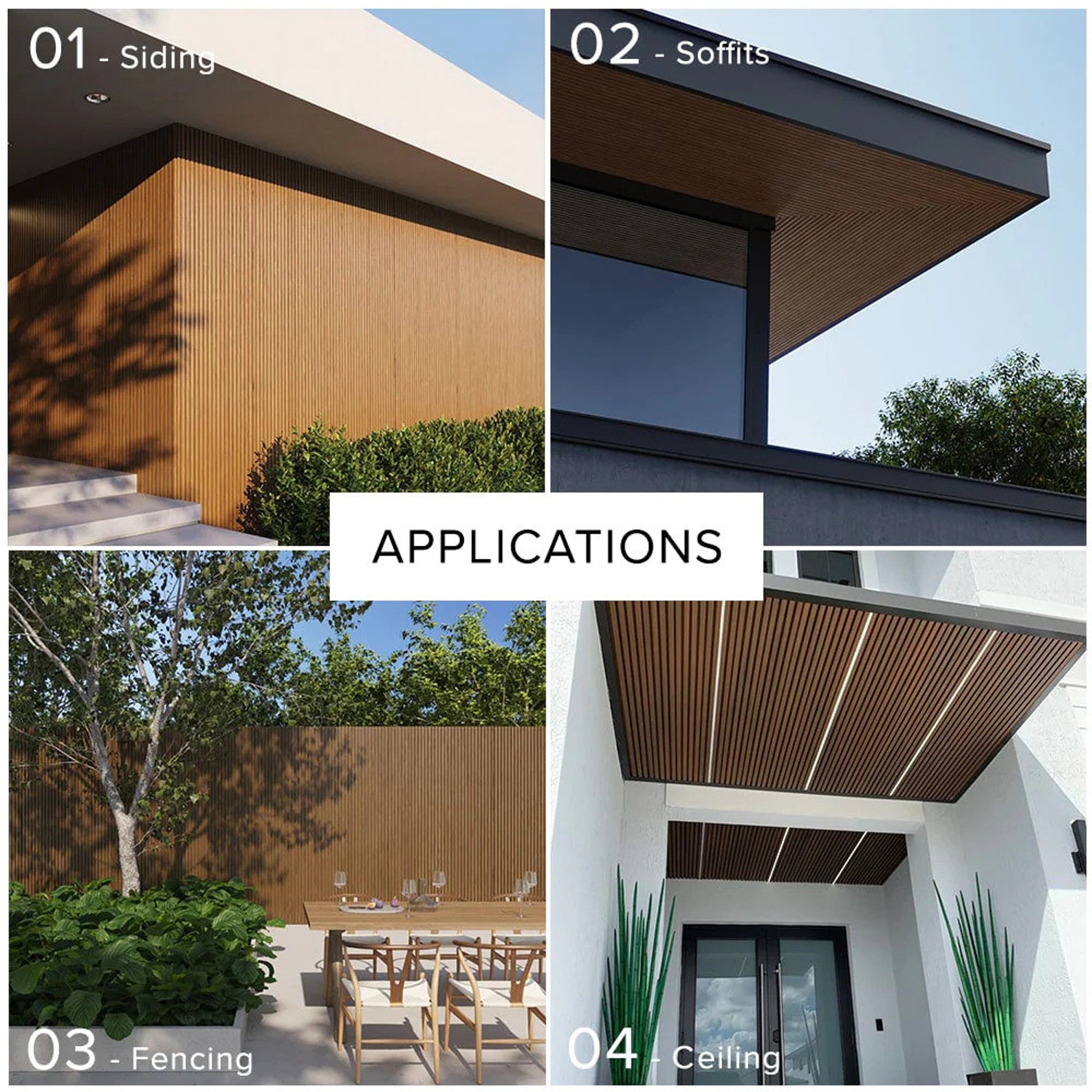 Composite Narrow Slat Exterior Cladding (25.2 SF) - Etsy