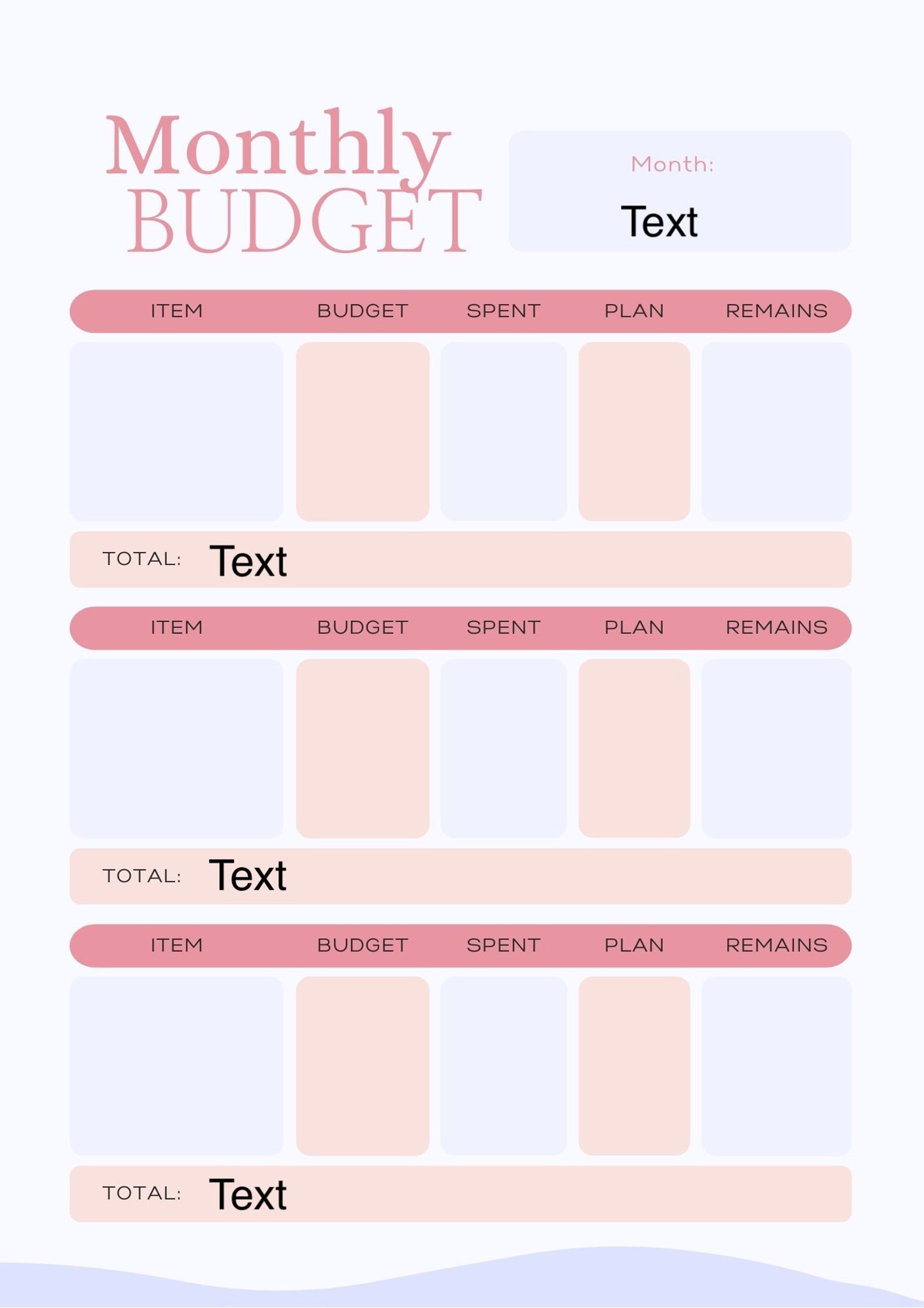 MONTHLY BUDGET PRINTABLES! - Etsy