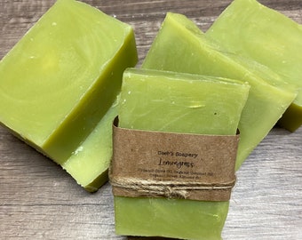 Natural Lemongrass Soap Bars 5 oz Full Size Bars