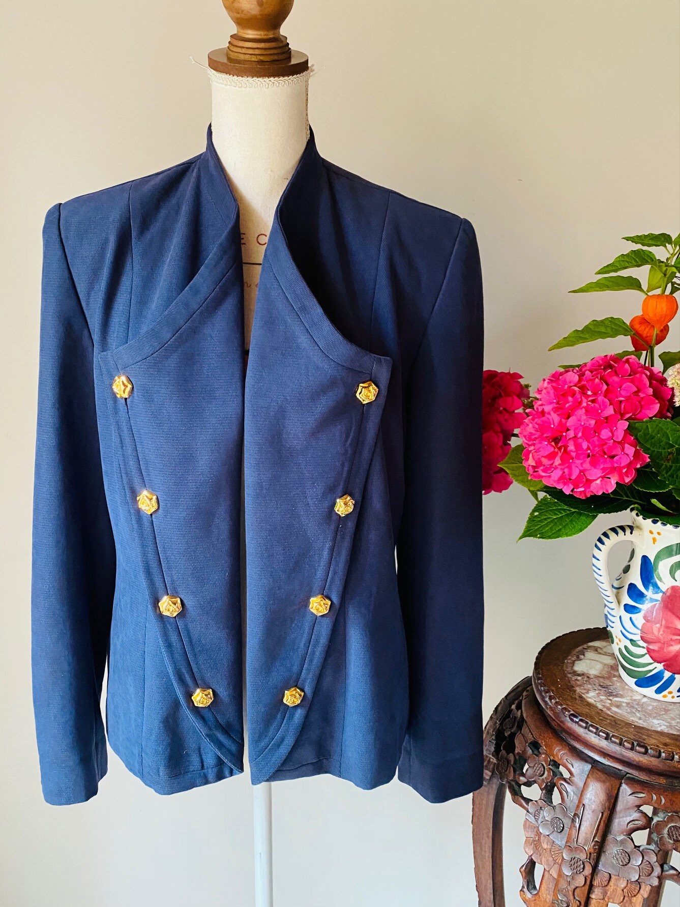 Navy Blue Royal Blazer by Edgar VOS Boutique FR 40
