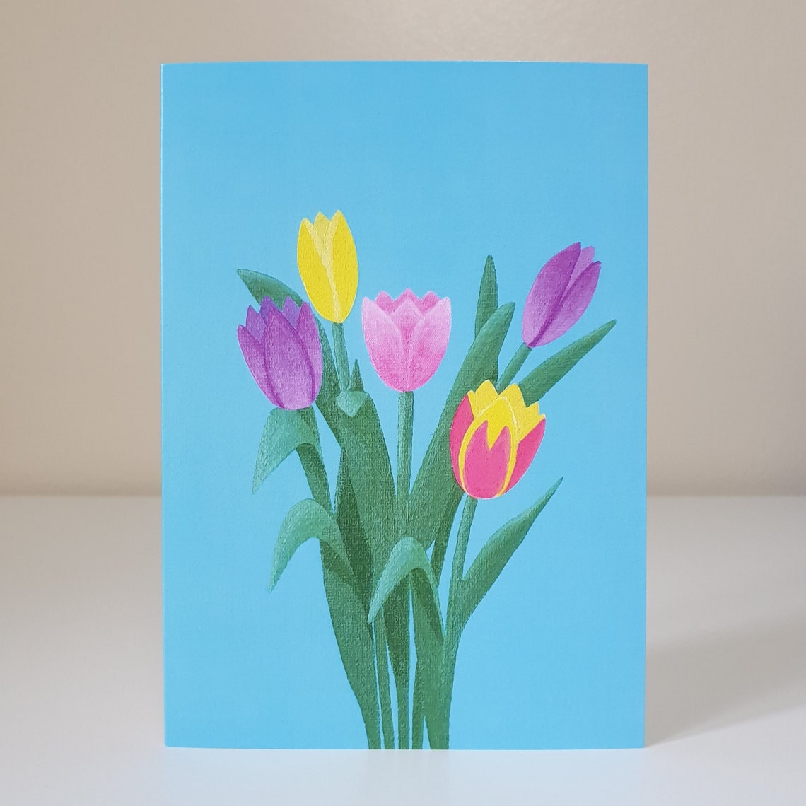 Tulips Greeting Card Etsy
