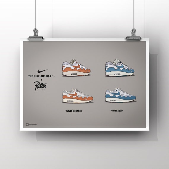 PATTA X NIKE AIR Max 1 Art Canvas Print | Etsy Ireland