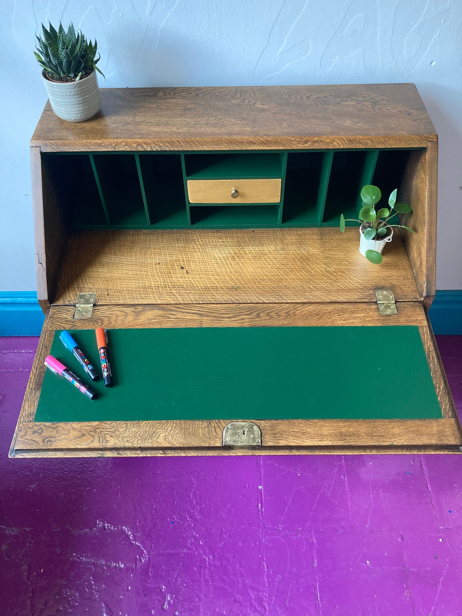 SOLD Upcycled Jaycee Vintage Writing Desk / Bureau / Dresser Etsy