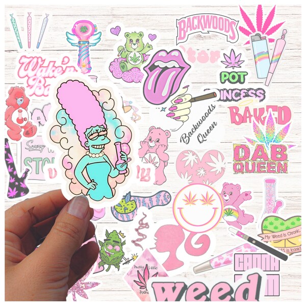 Pink Weed Sticker Pack