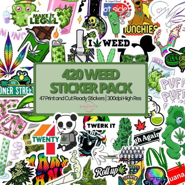 420 Weed PNG Sticker Pack