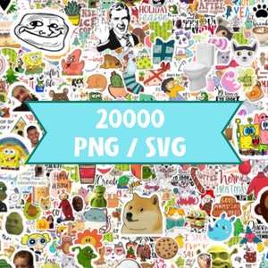 20000 SVG Sticker Bundle, PNG Printable Stickers zdjęcie 2