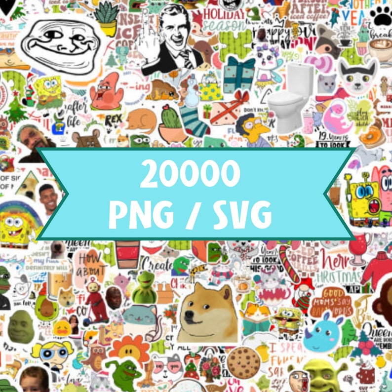 20000 SVG Sticker Bundle, PNG Printable Stickers zdjęcie 2