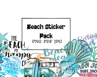 Printable Beach Life Stickers