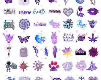 random stickers printable sticker sheet print and cut etsy