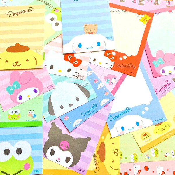 authentic sanrio memo sheets grab bag!