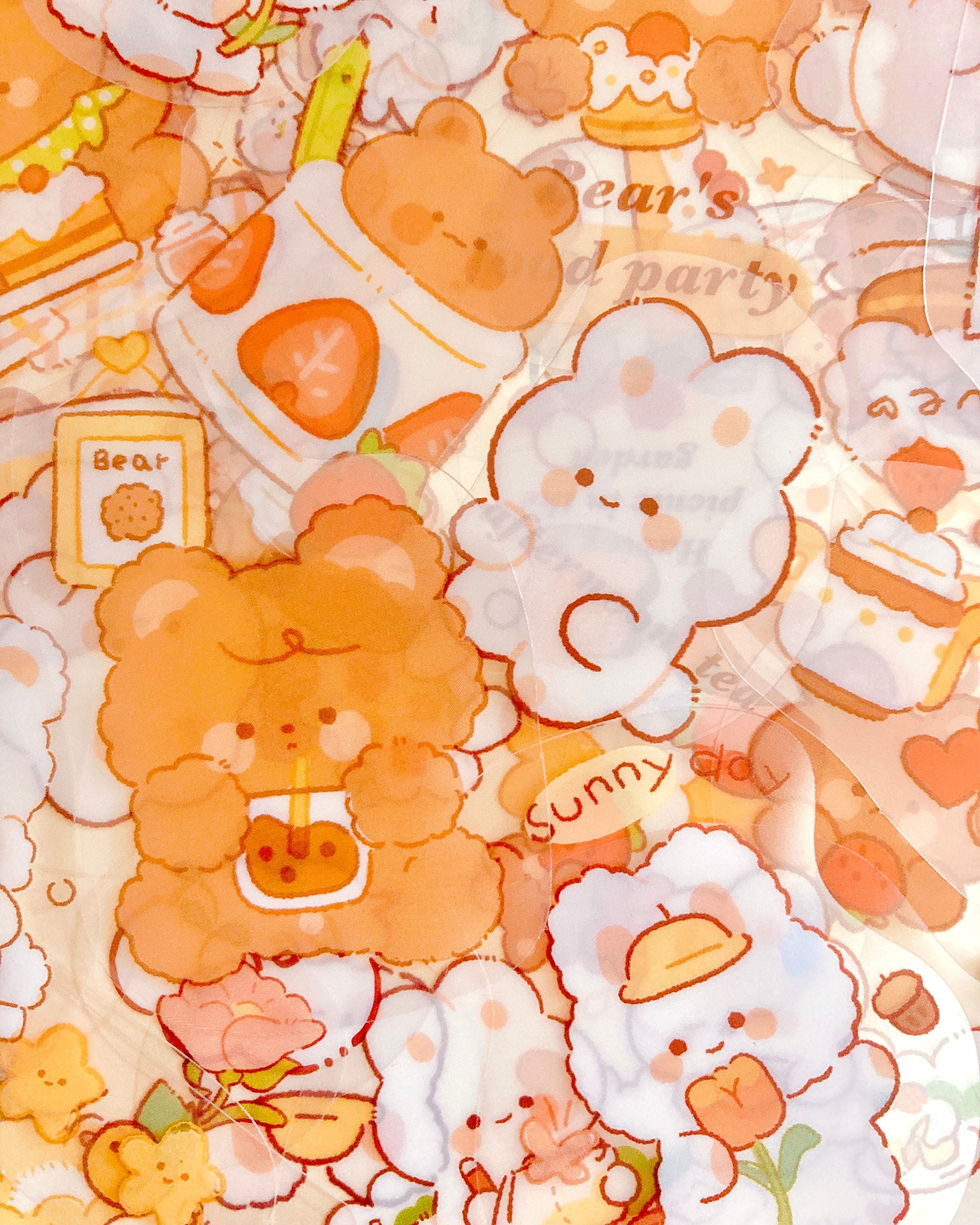 kawaii bear bunny sticker flakes grab bag bundle set!