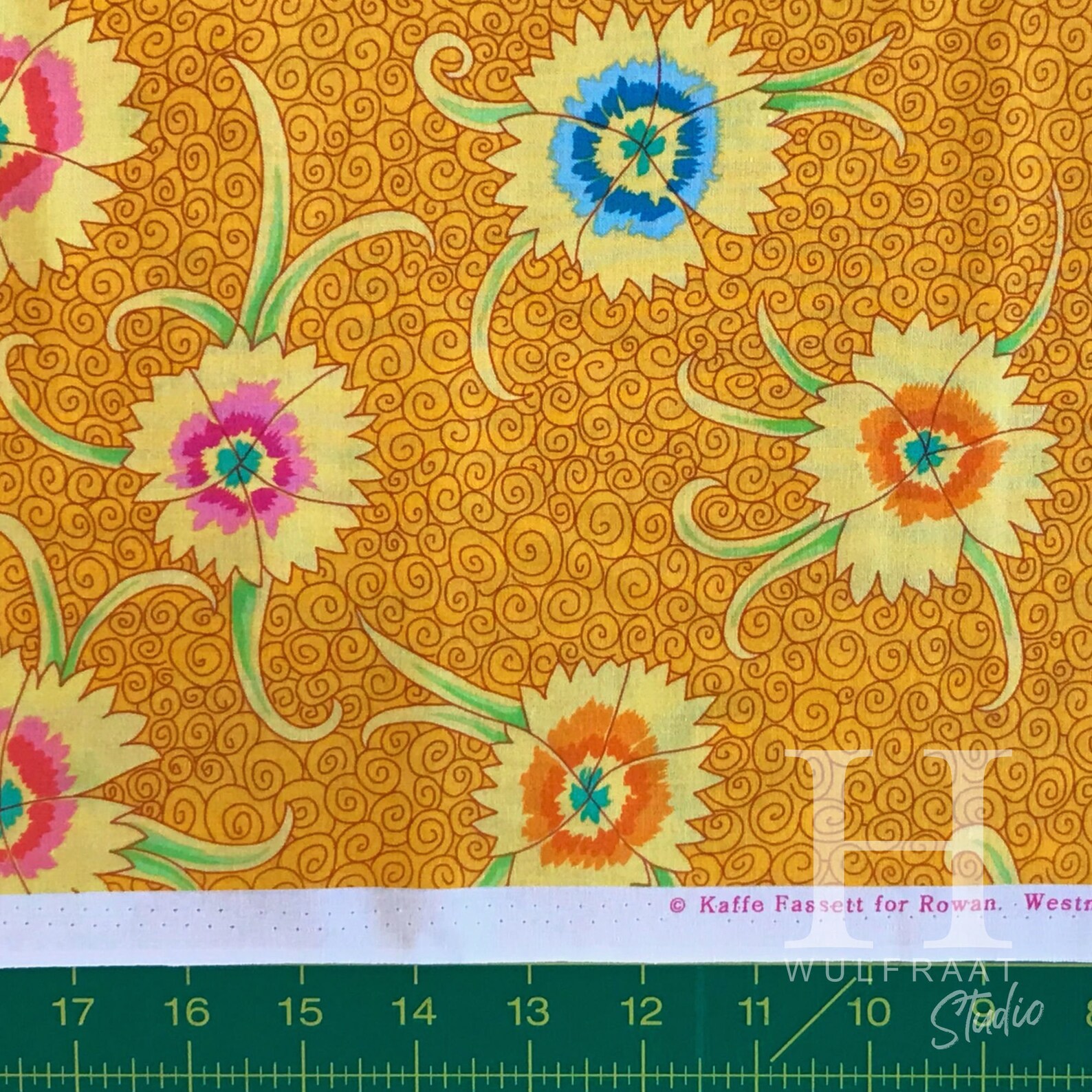 OOP Kaffe Fassett Collective Dianthus Yellow PWGP138 by - Etsy