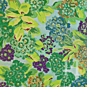 OOP - Philip Jacobs Primula - green, PJ42, by the 1/2 YARD