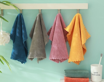 Reusable Microfiber Cleaning Cloths 12 Pack | Soft Coral Fleece Unpaper Towels