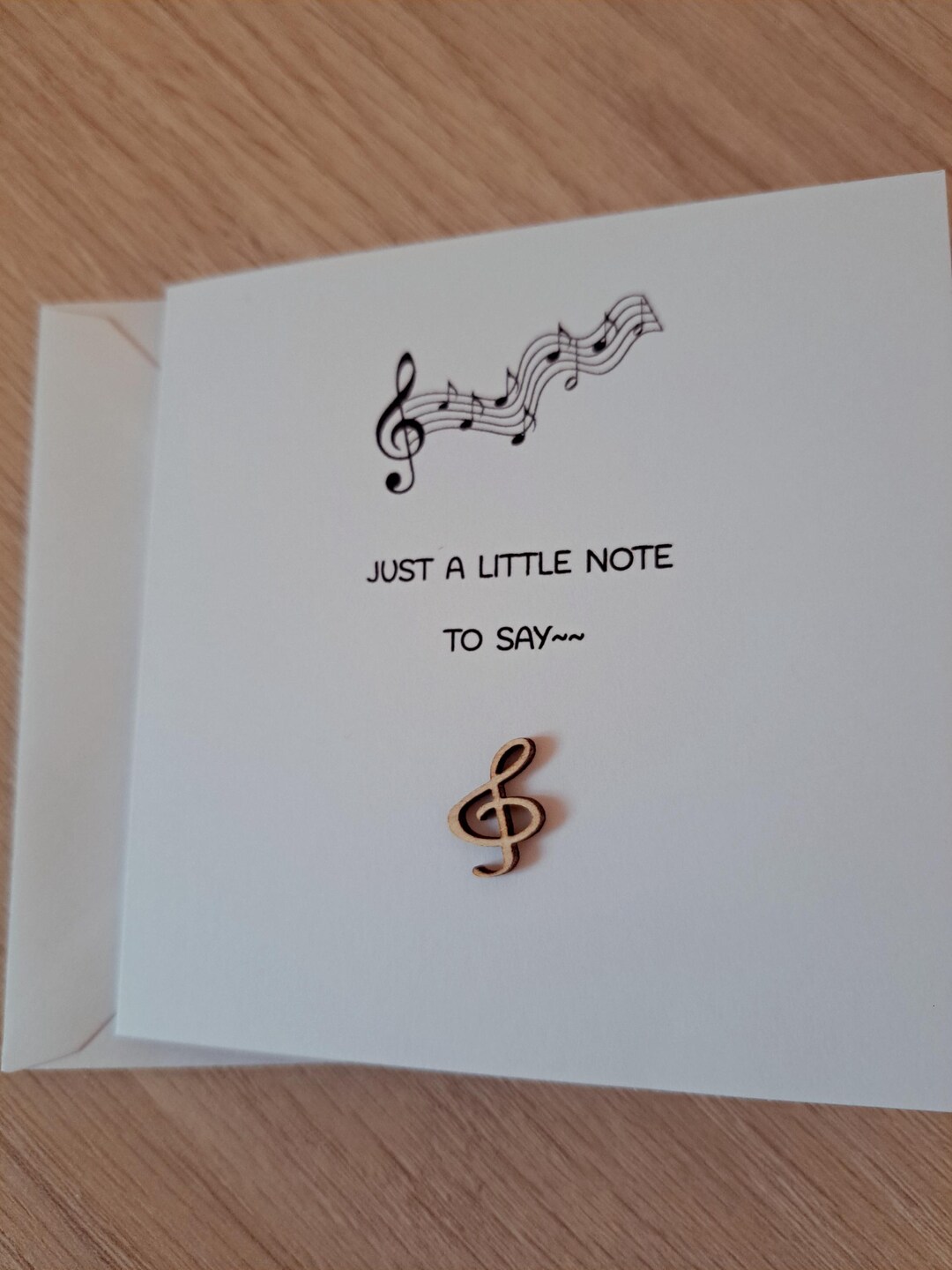 Soneecards Notes Music Notes Card, Just a Little Note to Say... - Etsy UK