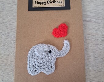 Elephant birthday card, but can be for all occasions. Can be personalised for Mothers Day. Birthday. Valentines. Anniversary.