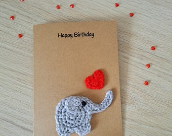 Elephant birthday card, but can be for all occasions. Can be personalised for Mothers Day. Birthday. Valentines. Anniversary.