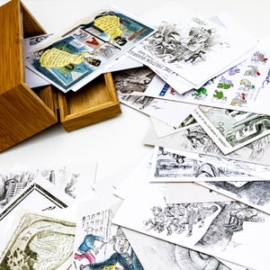 Bamboo Box of 50 Historic Cartoons