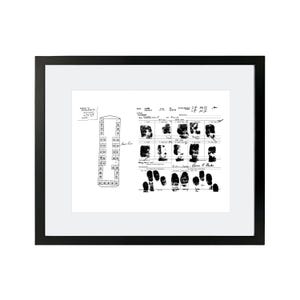 History Framed Wall Art: Rosa Parks Bus Fingerprint