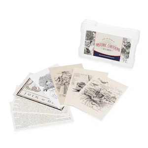 Caja de 50 caricaturas históricas