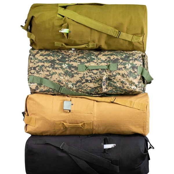 Farm Blue 2 Strap Top Load Duffle Bag – Robuste militärische Survival-Duffle – Jagd-, Umzugs-, Camping-Duffle