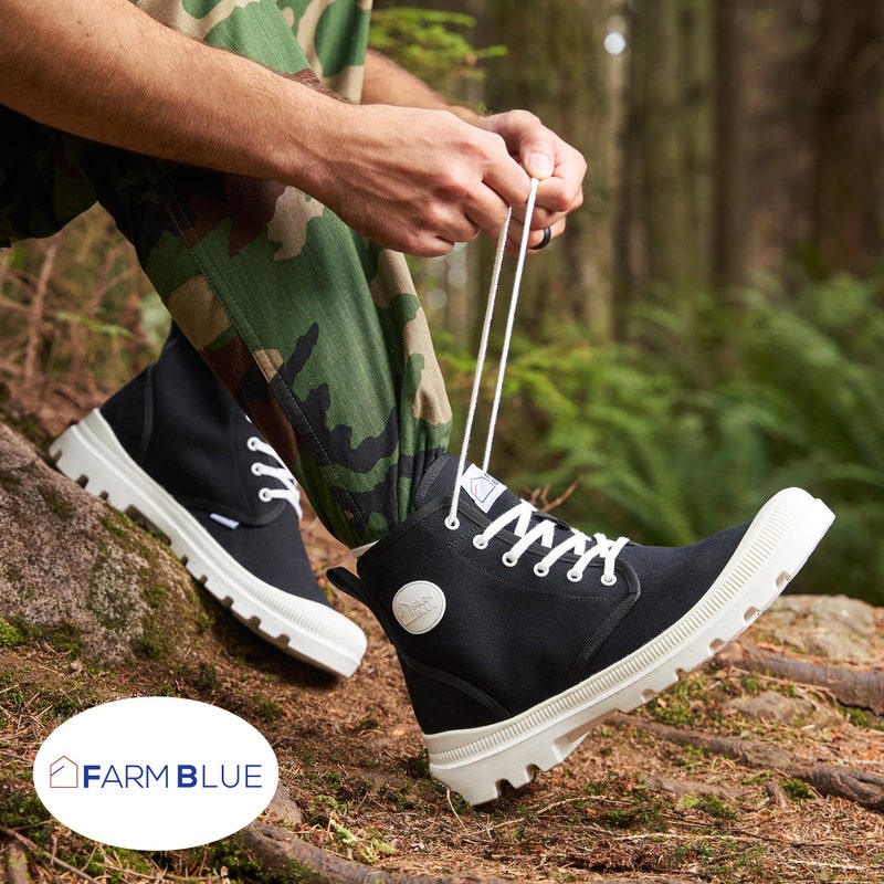 Water-Resistant Canvas Combat Boots 