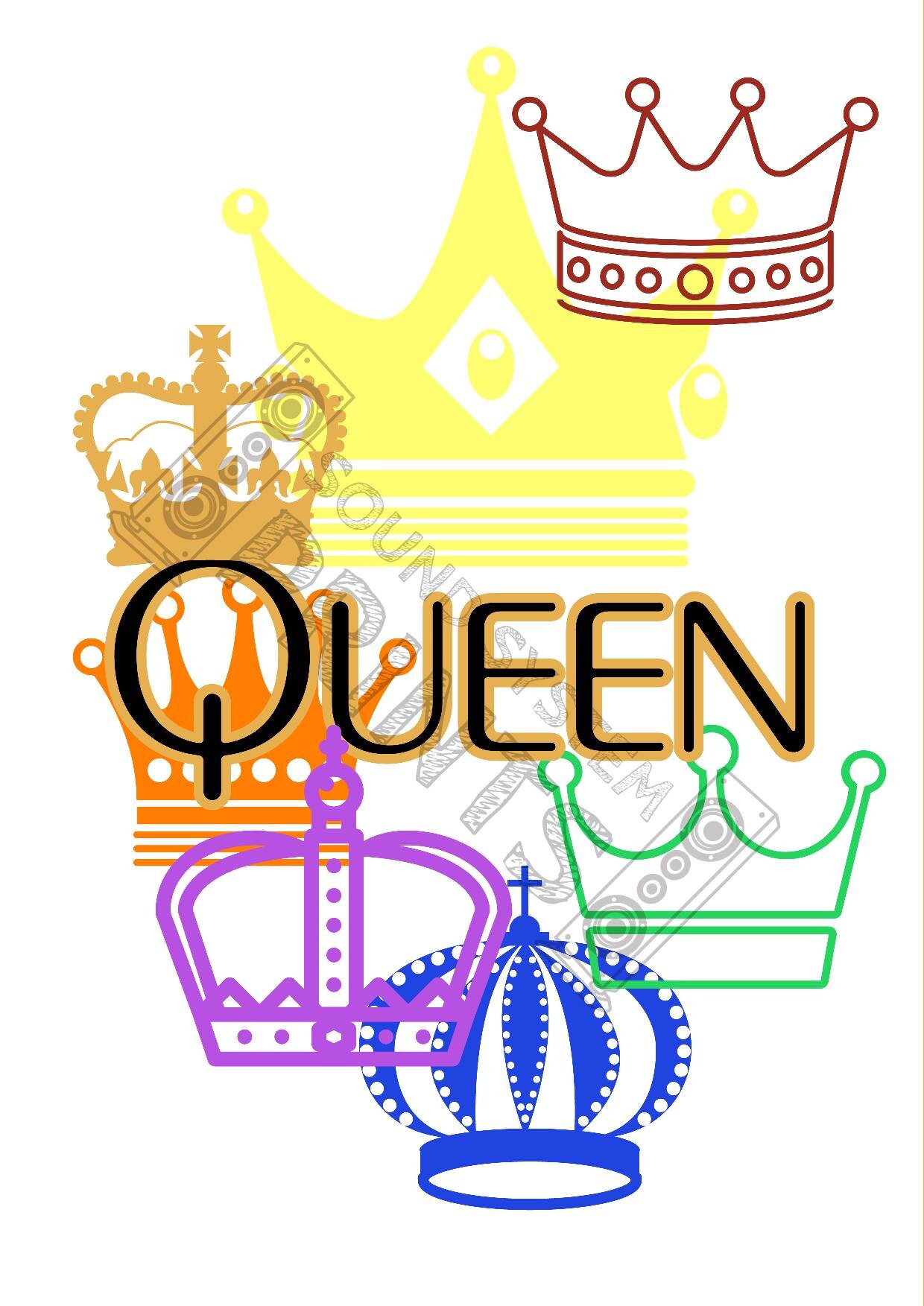 Queen Crown Print - Etsy
