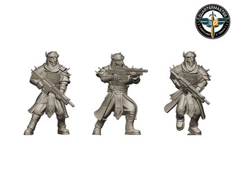 Kobra-Kult Elite mit Gewehren (3 Modelle) | z.B. als Ganger für Necrotic Hive War Ash Wastes, Stargrave, Five Parsecs