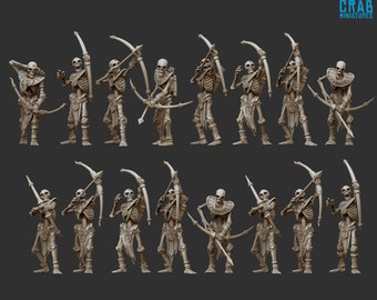 Desert Skeleton Archers (16 models) | e.g. for Khemri / Tomb Kings Skeleton Archers Proxy