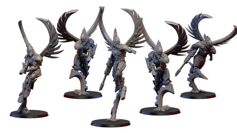 Space Elves Falcons 5 models e.g. as Eldar Swooping Hawks image 1